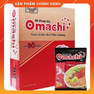Mì Khoai Tây Omachi Sườn/Bò hầm 30 gói x 75g date mới .