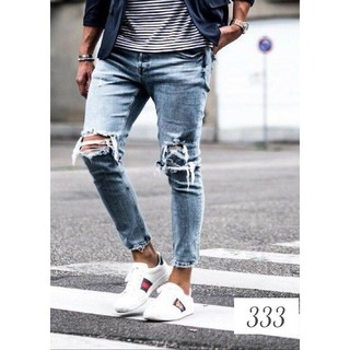 Quần Jean Nam Rách Gối Cool Ngầu