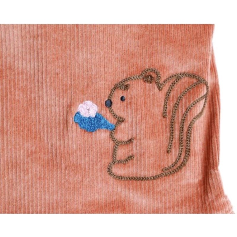 Yếm nhung bé gái Bebezoo cam/hồng tqxk