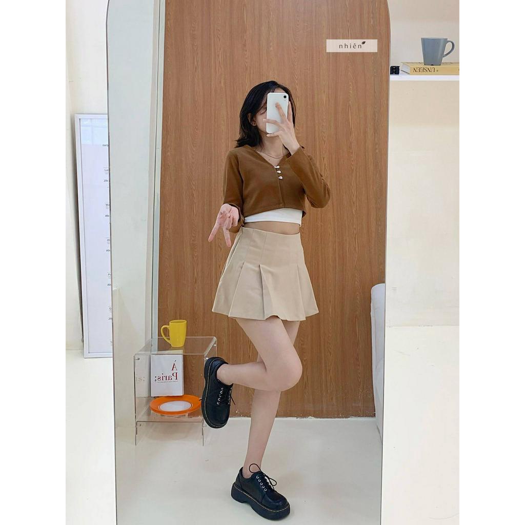 Chân váy tennis xếp ly chữ A ngắn nhiennhienvintage BV97