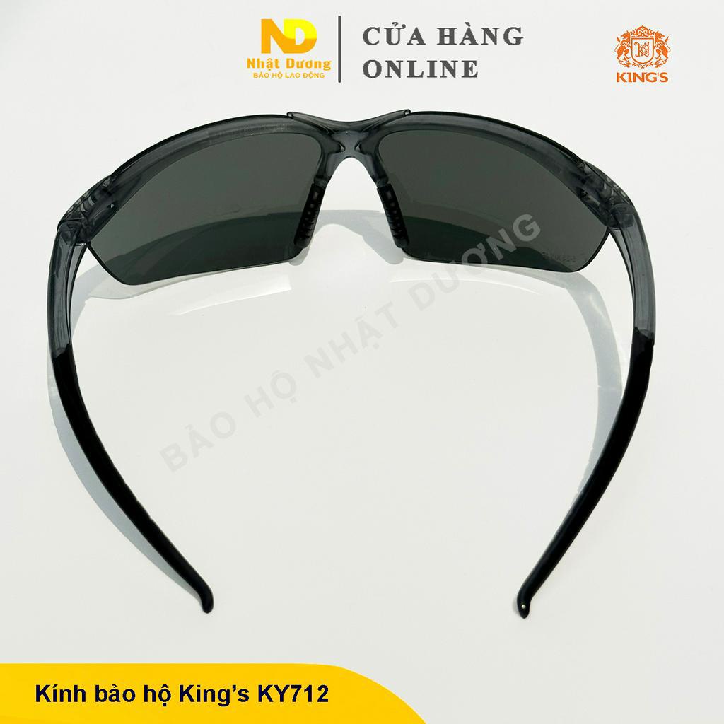 Kính bảo hộ King's KY712 tròng đen chống tia UV chống bụi bảo vệ mắt khi lao động, đi xe máy