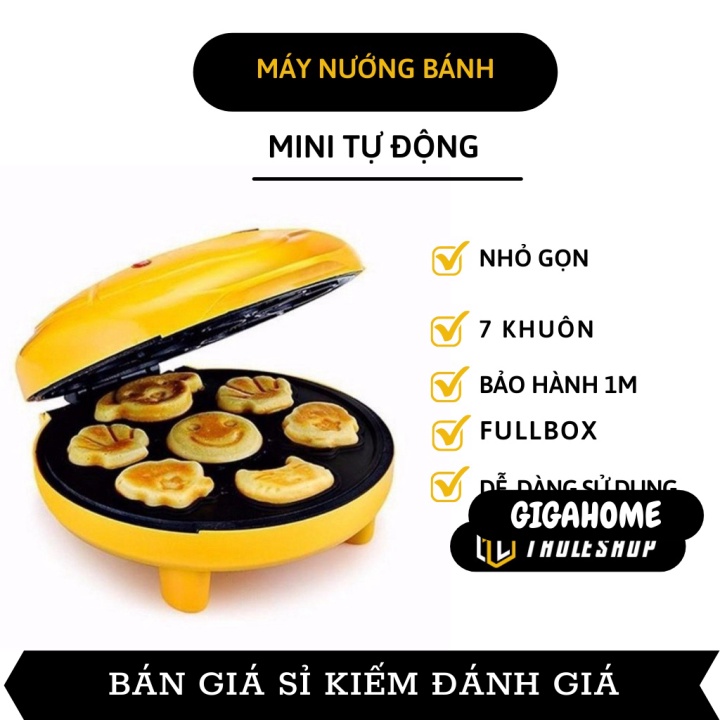 Máy nướng bánh hình thú GIGAHOME Máy làm bánh tự động khuôn chống dính dễ sử dụng 1049