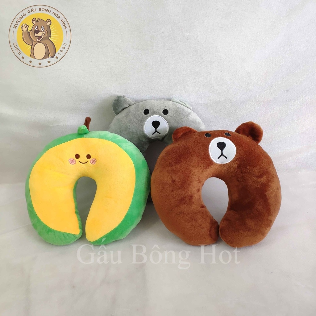 GẤU BÔNG Gối Chữ U Hình Trái Bơ Êm Mềm Đẹp ❤️Xưởng Gấu Hoa Bình❤️