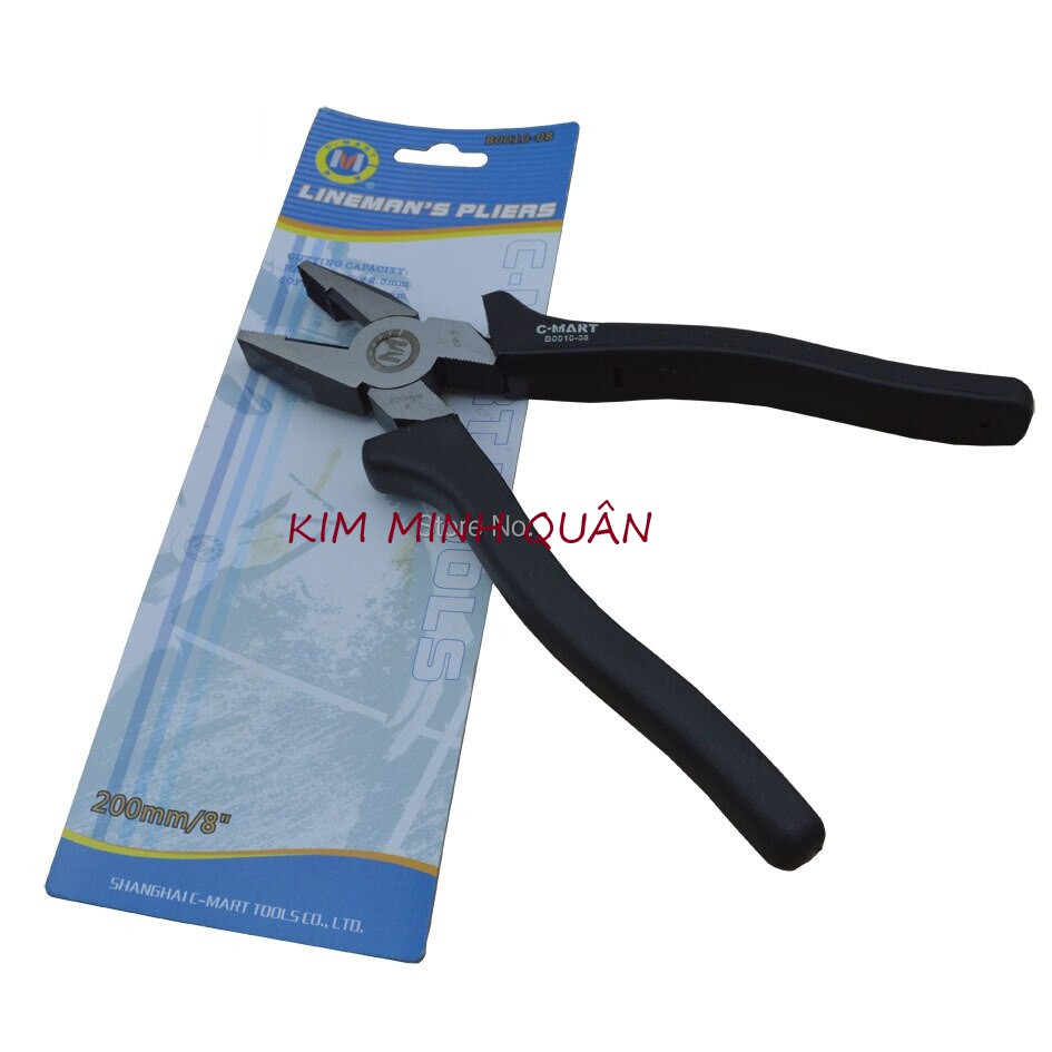 Kìm Điện Cán Màu Đen Cao Cấp 200mm/8&quot; B0010 C-Mart