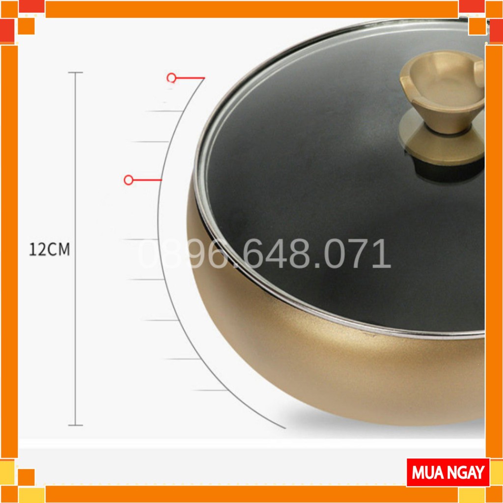 Chảo Chống Dính Có Nắp 32cm Longziwei Đựng Hộp Cao Cấp Đun Trên Bếp Từ, Bếp Điện, Ceramic, Gas