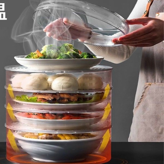 LỒNG BÀN GIỮ NHIỆT 4 - 5 TẦNG THÔNG MINH ĐỂ THỨC ĂN CHỐNG CÔN TRÙNG FOOD COVER