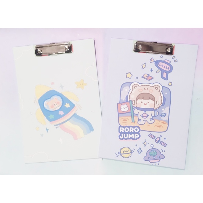 kẹp tài liệu bìa  cứng phi hành gia KTLG12 astronaut dễ thương cute size A4 hoạt hình