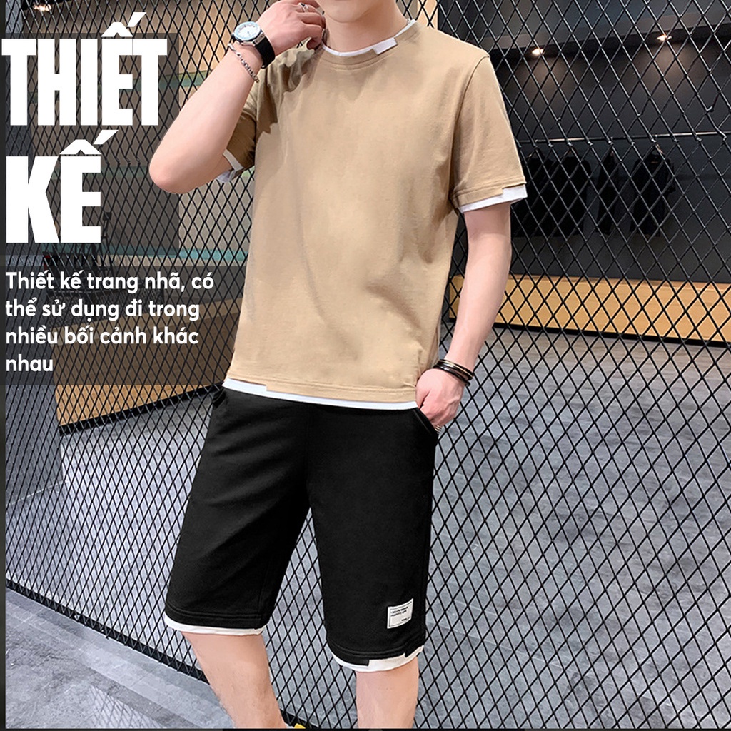 Áo thun nam TINOFUN Áo phông nam Unisex MK V cổ tròn vải cotton mềm mịn phong cách Hàn Quốc 5 màu cao cấp