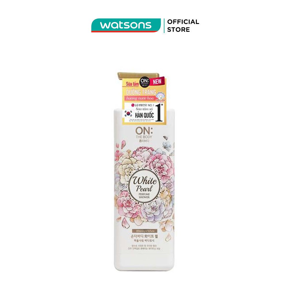 Sữa Tắm On The Body White Pearl Perfume Shower Nước Hoa &amp; Trắng Da Chiết Xuất Hạt Ngọc Trai 500g