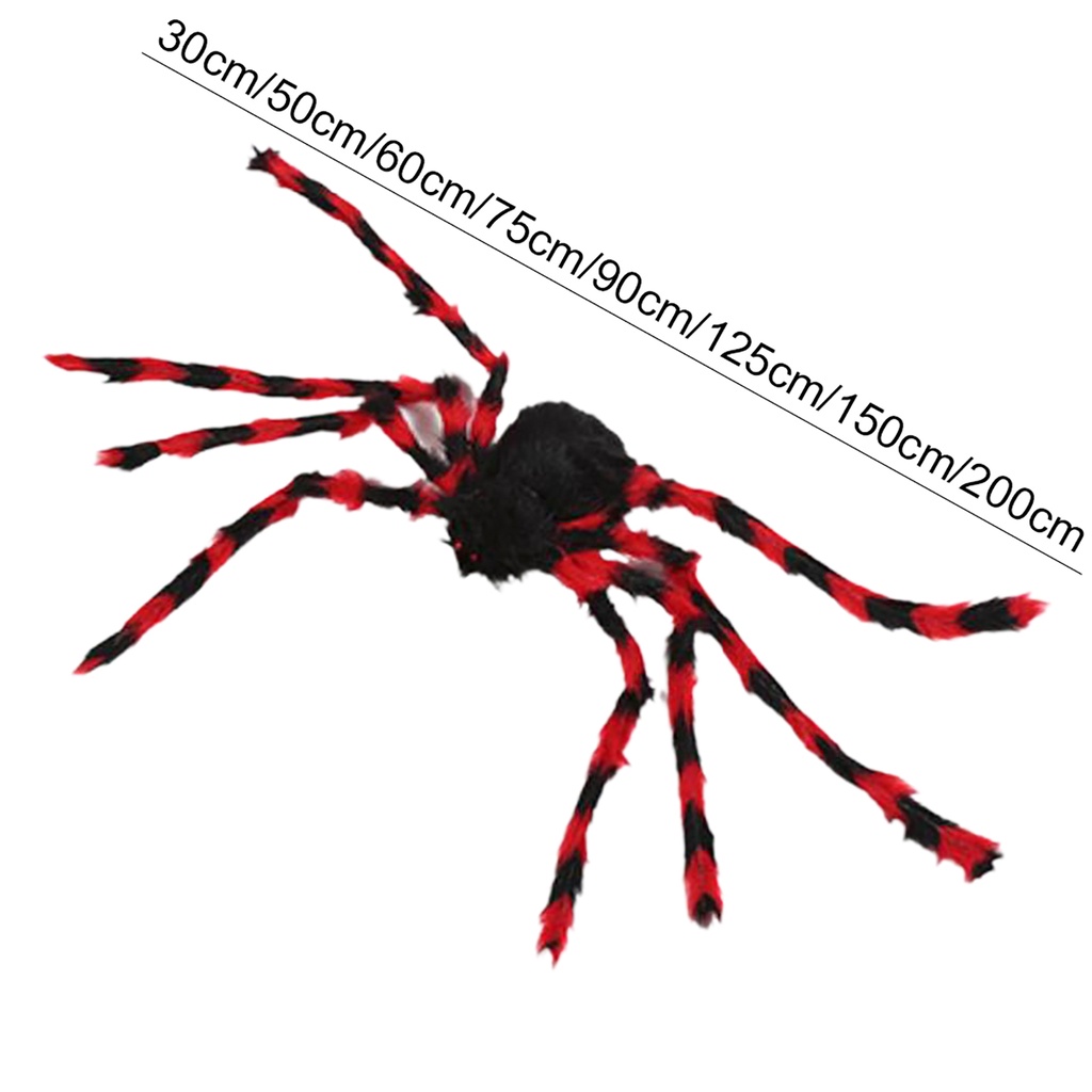 Đồ chơi mô hình nhện phủ lông chân thật dùng trang trí ngôi nhà ma quái tiệc Halloween