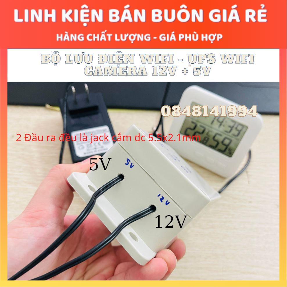 Bộ lưu điện UPS 8000mah mini 12V 3Ah 5v1A(chạy modem wifi được 4-5 giờ) bảo hành 3 tháng