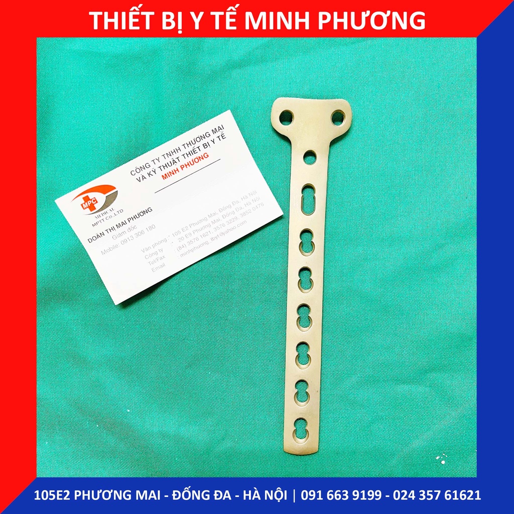 Nẹp khóa chữ T 8 lỗ titan