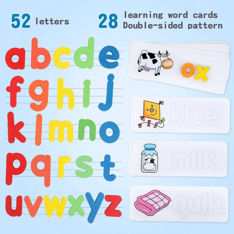 Bộ Đồ Chơi Ghép Chữ ABC Bằng Gỗ Cho Bé