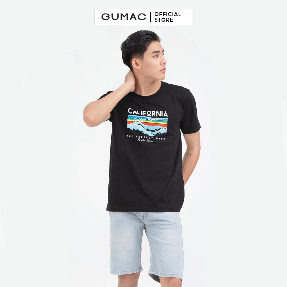 Áo thun nam in chữ california GUMAC ATNB670 | BigBuy360 - bigbuy360.vn