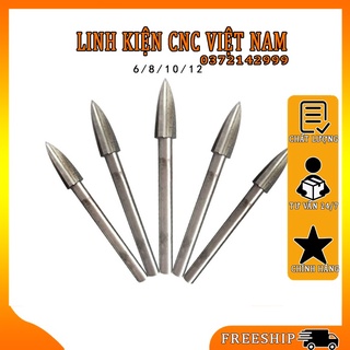 Mũi rạch lưỡi ngắn 6mm thép gió