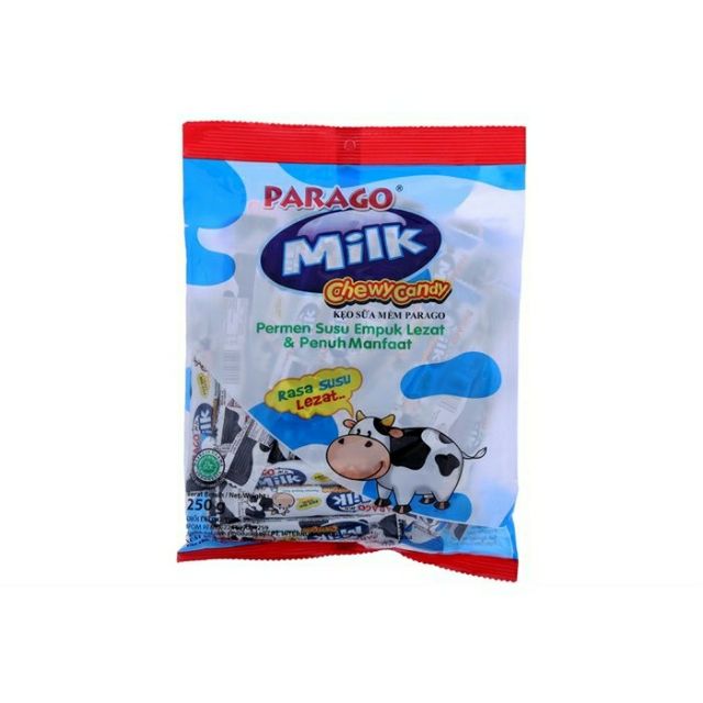 kẹo mềm parago chew candy đủ vị sữa/sôcôla/thập cẩm gói 250g