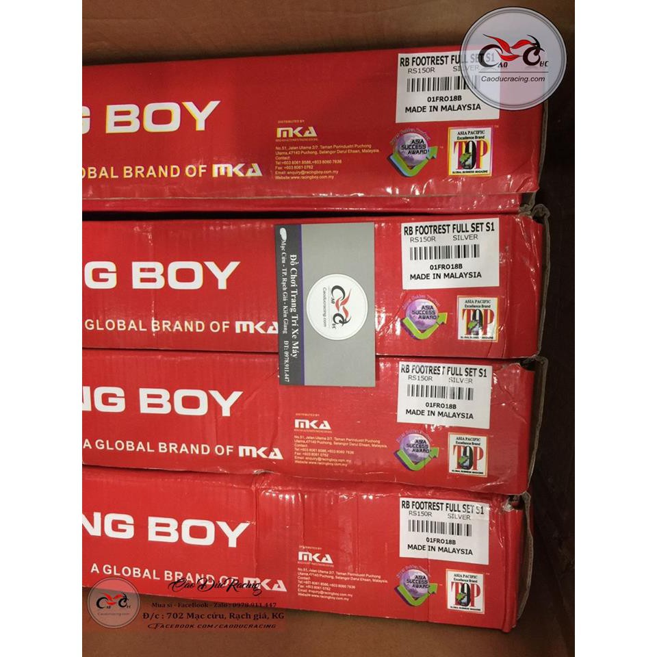 SIÊU RẺ - Số gãy đôi RacingBoy Winner RS150 Malaysia chính hãng - màu trắng