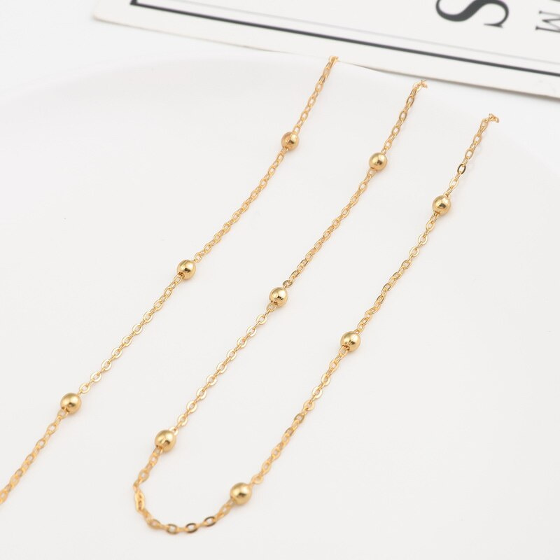 BEADIA Chuỗi Hạt Đá Mạ Vàng 18k Chất Lượng Cao Dùng Làm Trang Sức Thủ Công