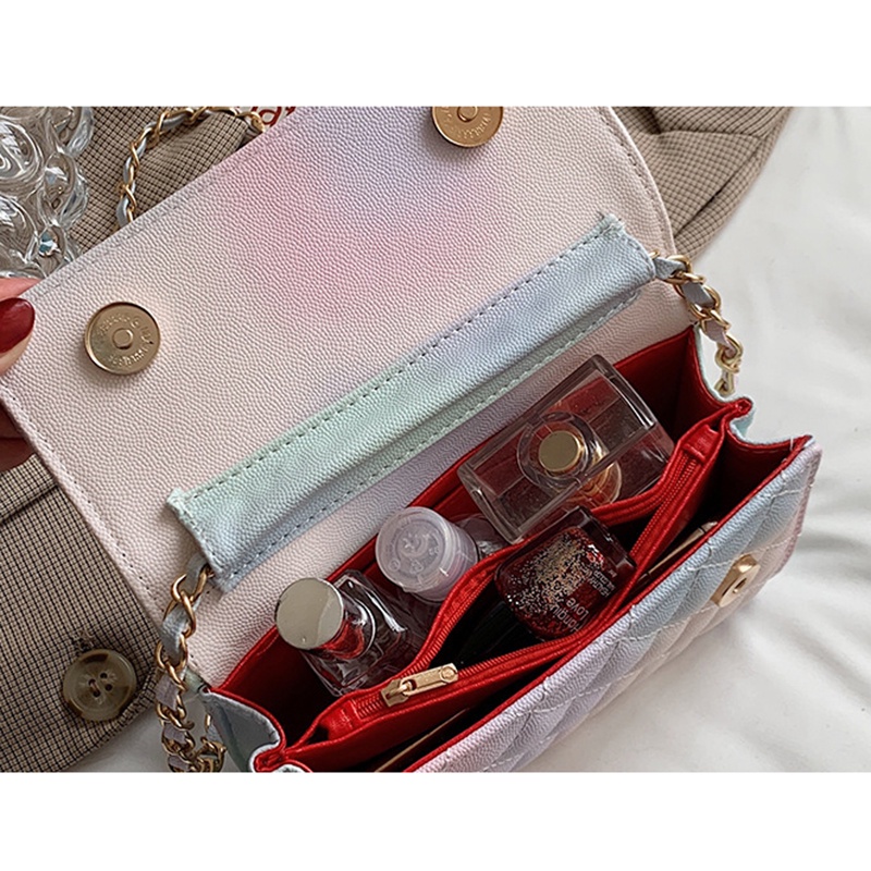 IELGY Túi Đeo Vai Hình Thoi Màu Sắc Thời Trang Hàn Quốc Cho Nữ