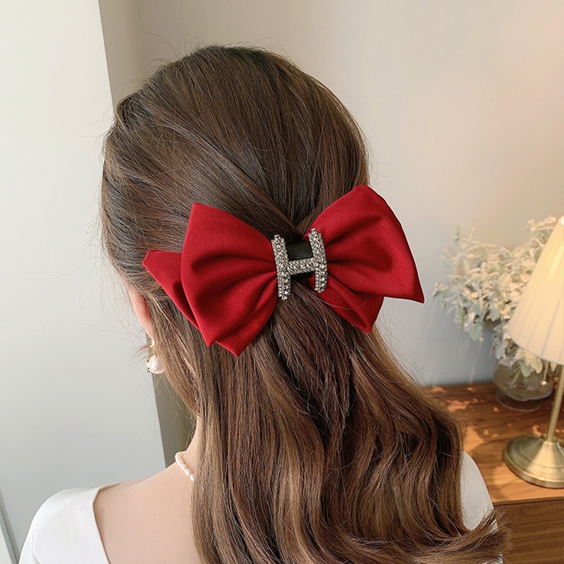 Kẹp Tóc Hình Nơ Đính Đá Lấp Lánh Thời Trang Hàn Quốc Xinh Xắn Cho Nữ