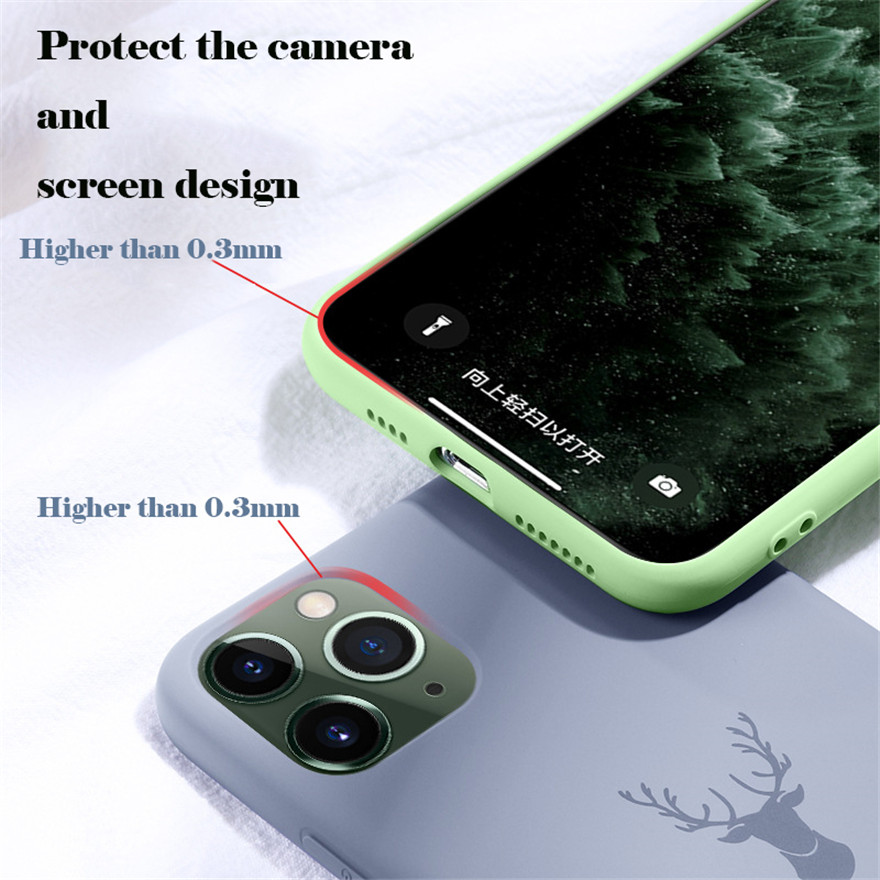 Ốp điện thoại silicone dạng lỏng họa tiết nai cho SAMSUNG S10 S9 S8 PLUS
