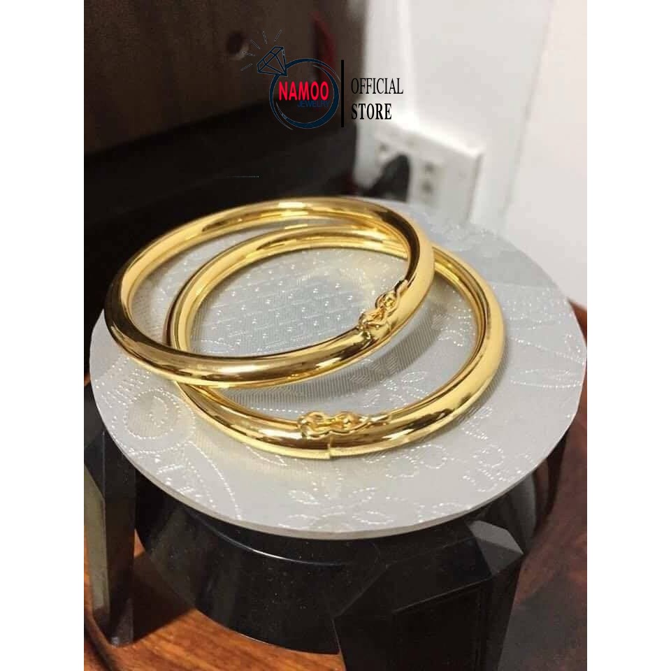 Lắc Tay Trơn, Vòng Tay Vàng Xi Mạ 24k Cao Cấp L127 Cho Nữ Phong Cách Nhẹ Nhàng Namoo Jewelry