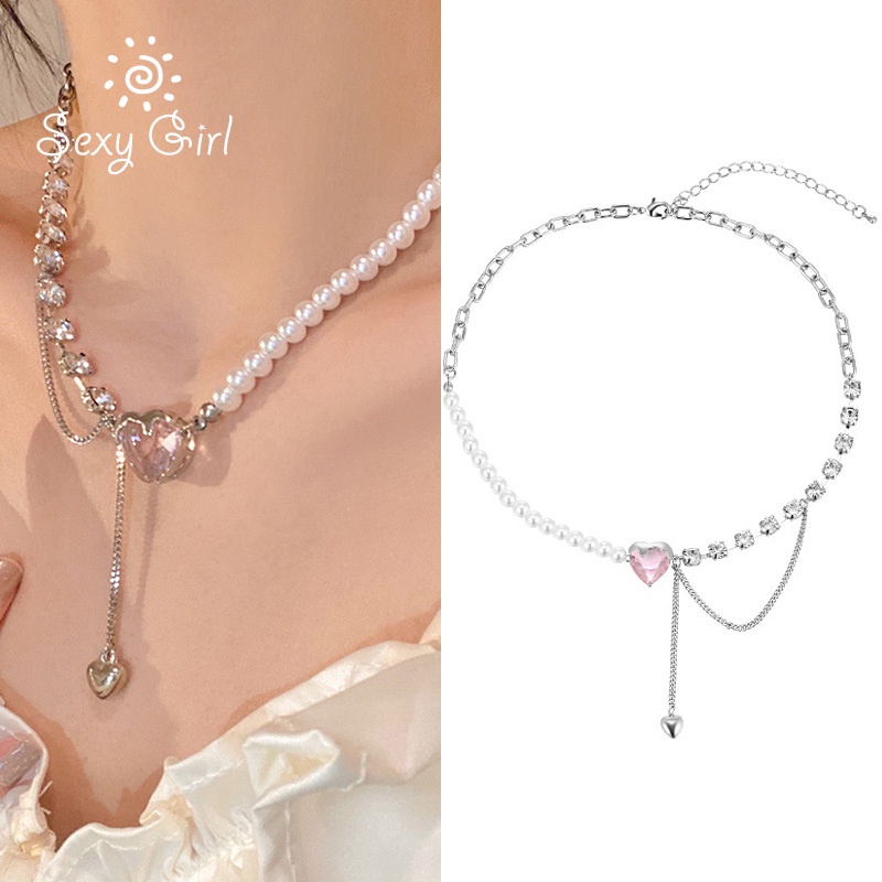 Vòng cổ Đính Ngọc Trai Sang Trọng Phong Cách Hàn Quốc Dành Cho Nữ