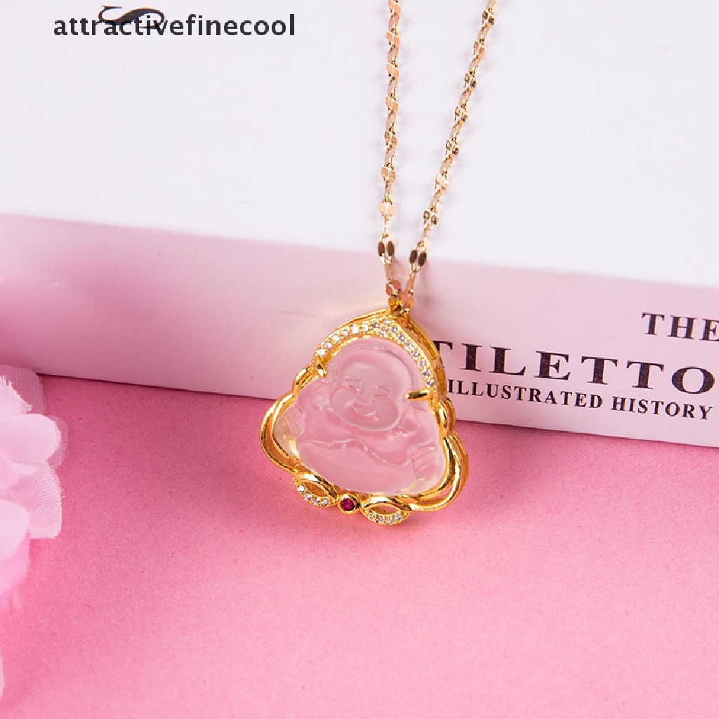 Vòng cổ Mặt Phật Bằng Thép Titan Đính Đá Zircon
