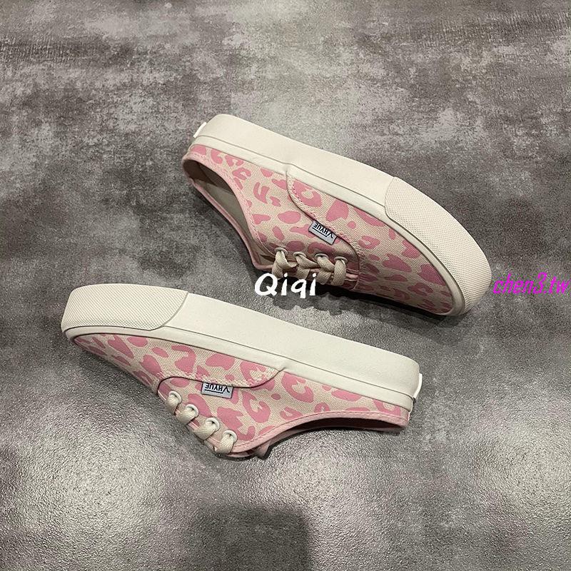Giày Lười Vải Canvas Không Gót Họa Tiết Da Báo Phong Cách Hàn Quốc Thời Trang Mùa Hè 2021 Cho Nữ