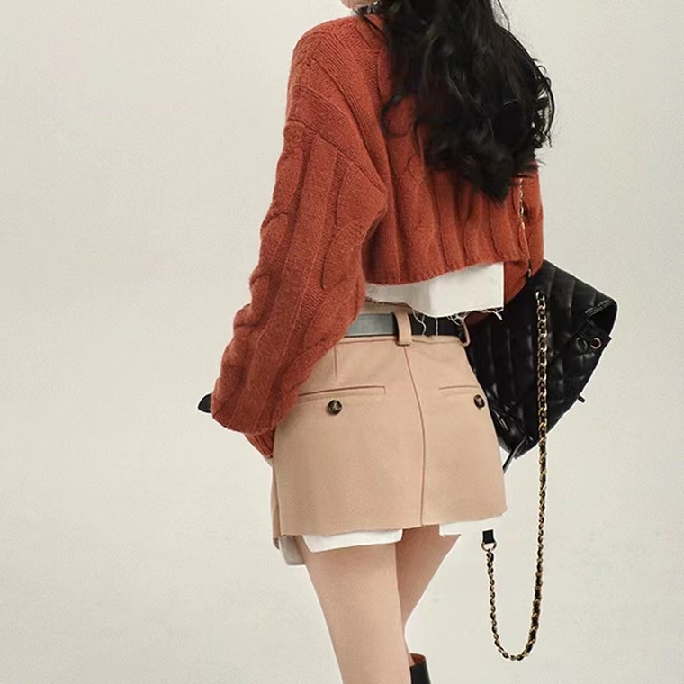 Bộ Áo Sweater + Chân Váy Xếp Ly Đáng Yêu Thời Trang Cho Nữ