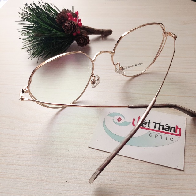 Gọng kính cận kim loại mảnh XỊN XÒ nhận làm kính có độ cận viễn loạn theo yêu cầu