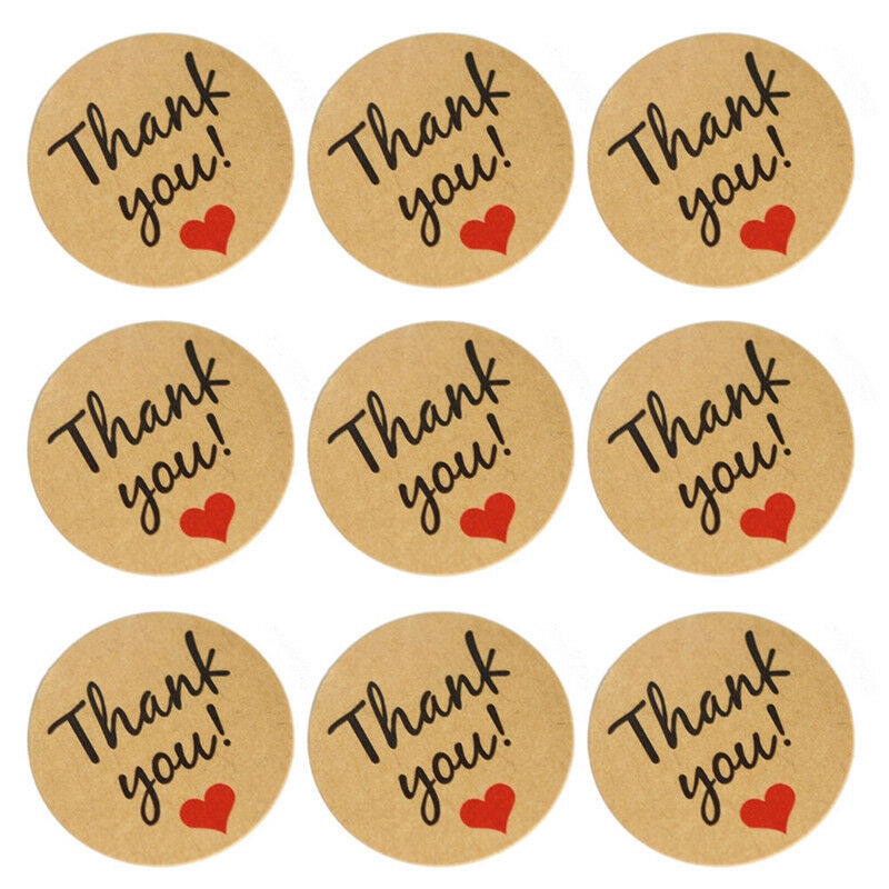 60 miếng dán &quot;Thank you&quot; cho hộp quà