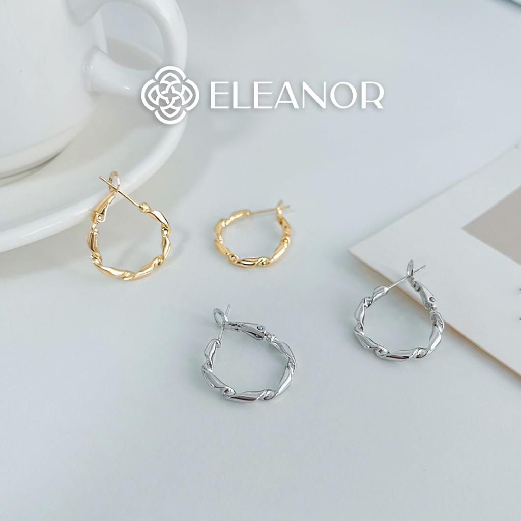 Bông tai nữ Eleanor Accessories viền xoắn phụ kiện trang sức sành điệu