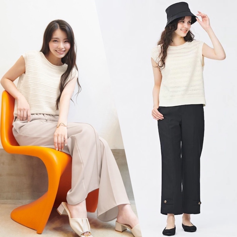 Áo gile len lưới nữ dễ thương, xinh xắn của GU - Nhật