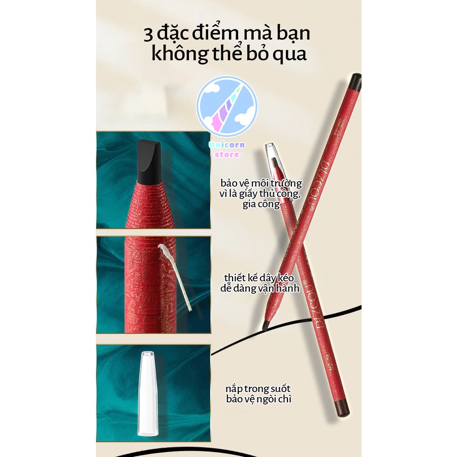 Chì Mày Xé Đầu Dẹp Dailanzhikou Flat Brown Pencil