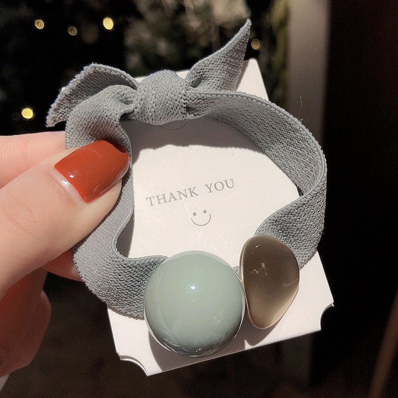 Dây Buộc Tóc Cao Su Họa Tiết Hình Học Dễ Thương Phong Cách Hàn Quốc Cho Nữ