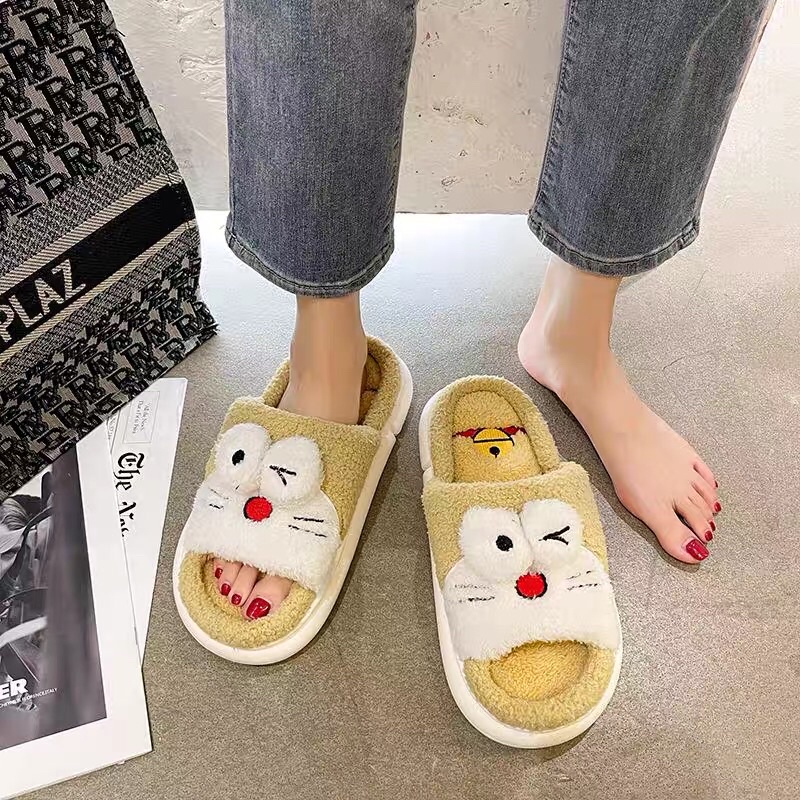 Dép  lông đoremon  mang trong nhà  cho nữ
