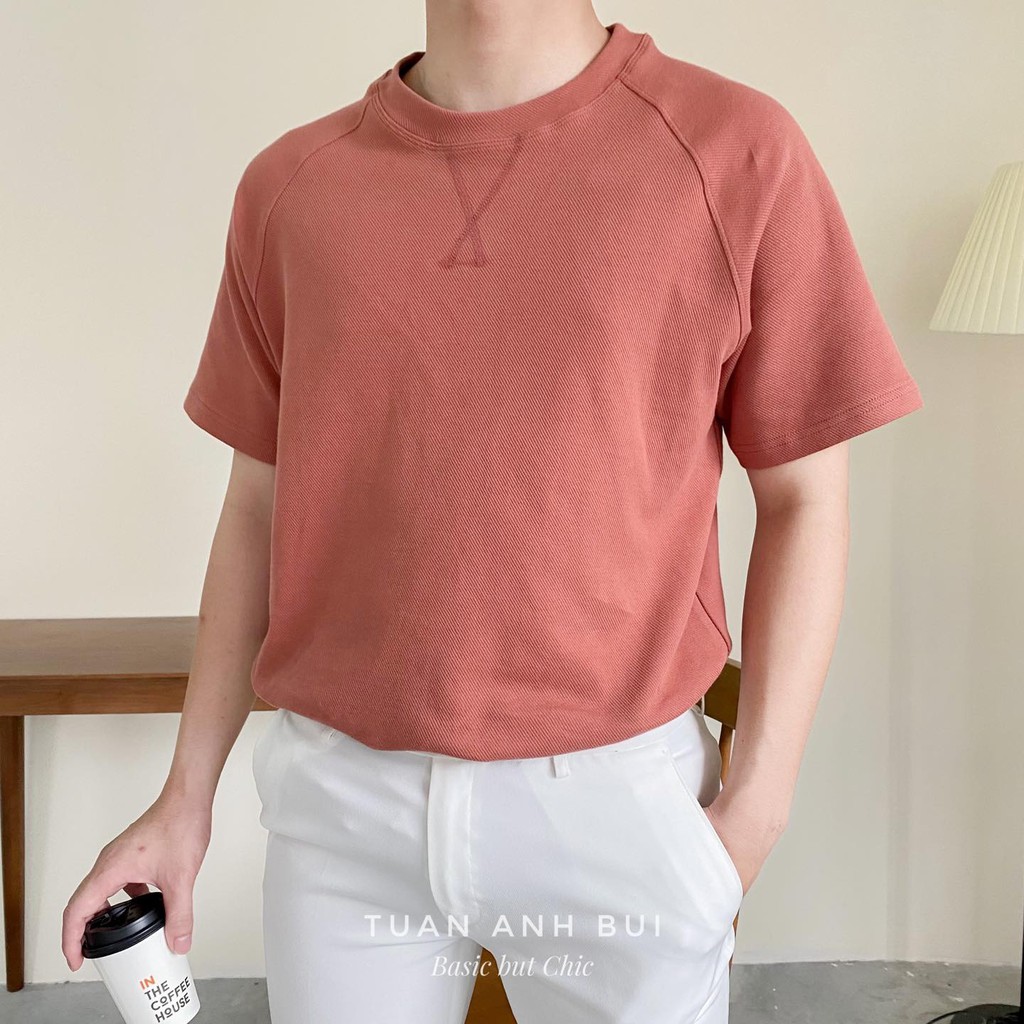 A2075 - Áo phông trơn cổ chần chỉ V | BigBuy360 - bigbuy360.vn