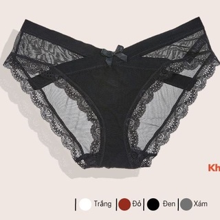Combo 5 quần lót cạp chéo viền ren đính nơ sexy cao cấp