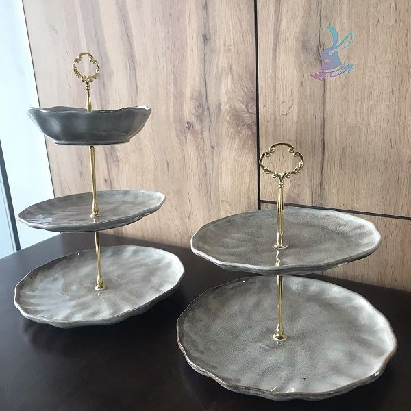 Khay bánh sứ sang trọng độc đáo để trái cây bánh kẹo decor tiệc cưới rất thích hợp
