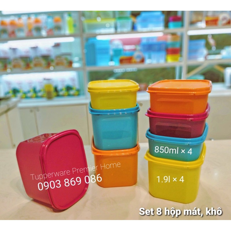 Bộ 8 hộp trữ mát và trữ khô Tupperware