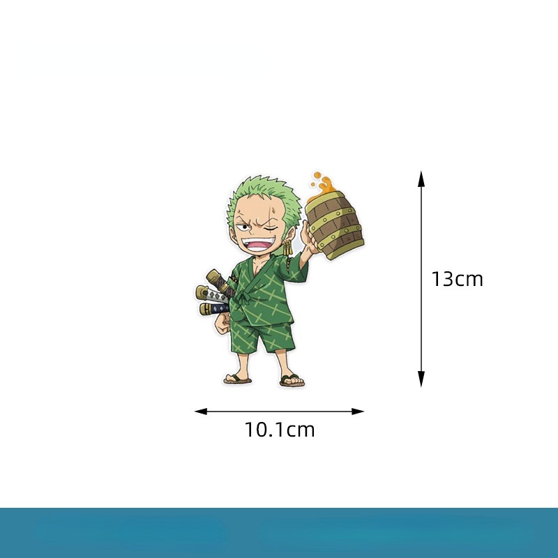 Zoro và Luffy!Miếng Dán Kính Chắn Gió Phía Sau Hình One Piece Cho Xe Mô Tô / Xe Hơi