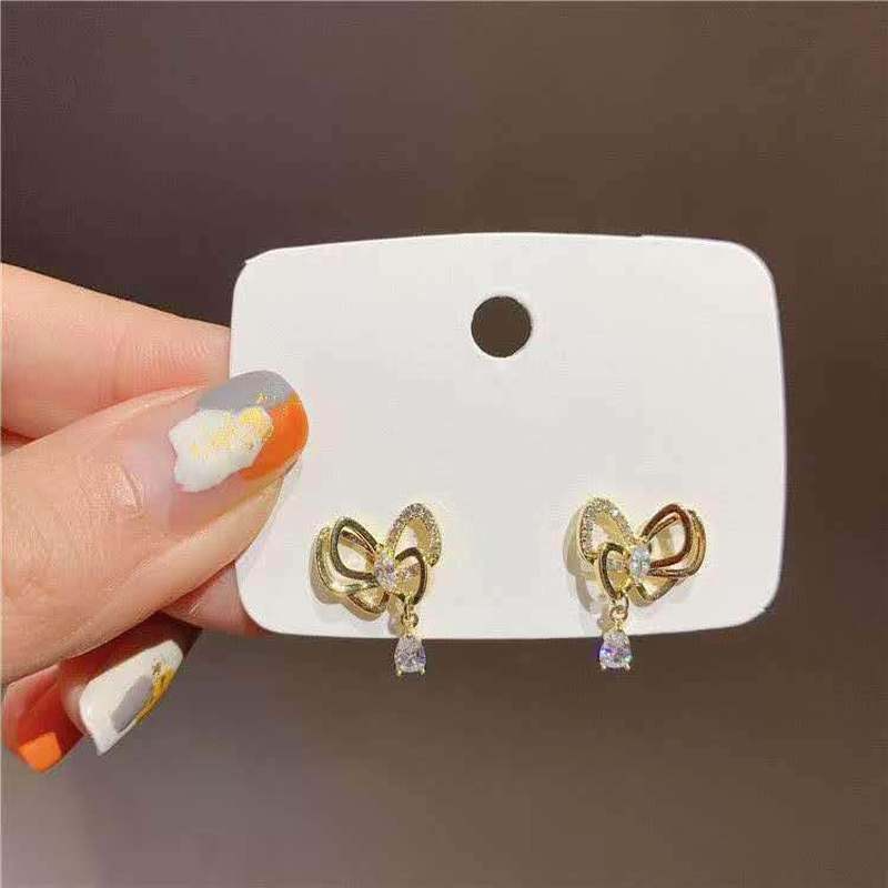 Cặp Bông Tai Mạ Bạc S925 Đính Đá Thời Trang Dành Cho Nữ