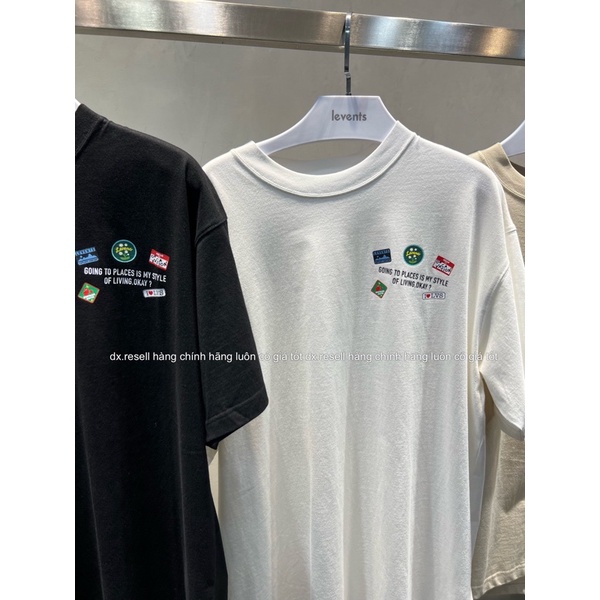 Áo Thun LEVENTS  TRAVEL TEE/ CREAM WHITE Và BLACK