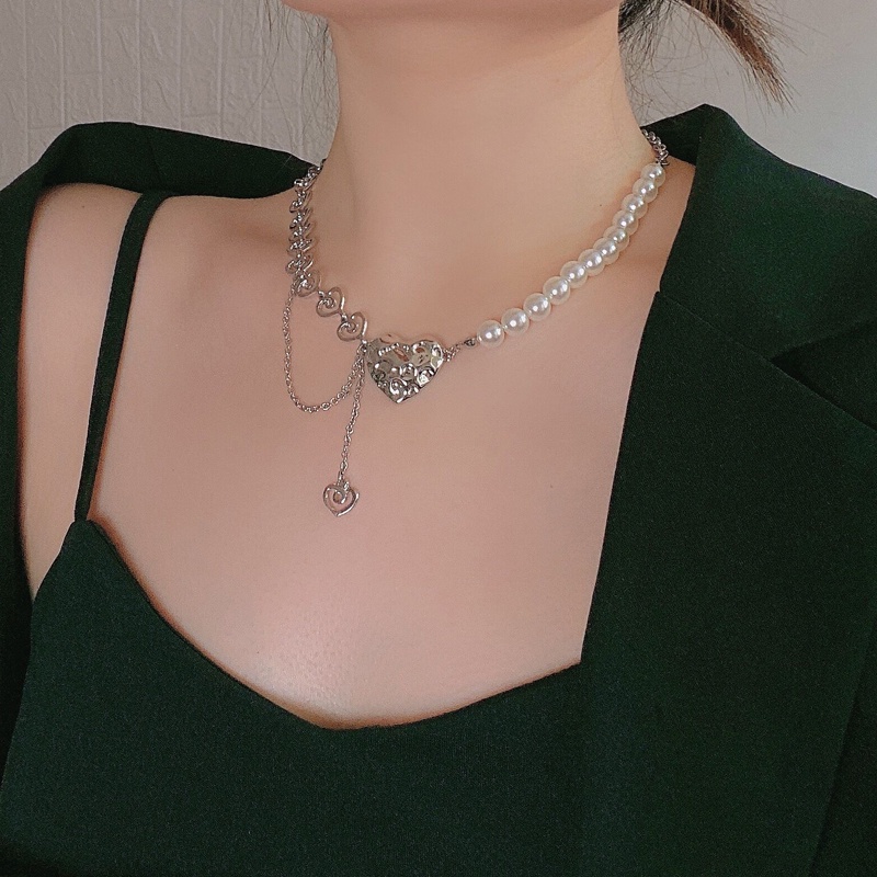 Vòng cổ Đính Ngọc Trai Phong Cách Harajuku Thời Trang