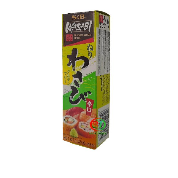 Mù tạt Wasabi S&amp;B Prepared Wasabi In Tube (Hàng nhập khẩu) hộp 43g