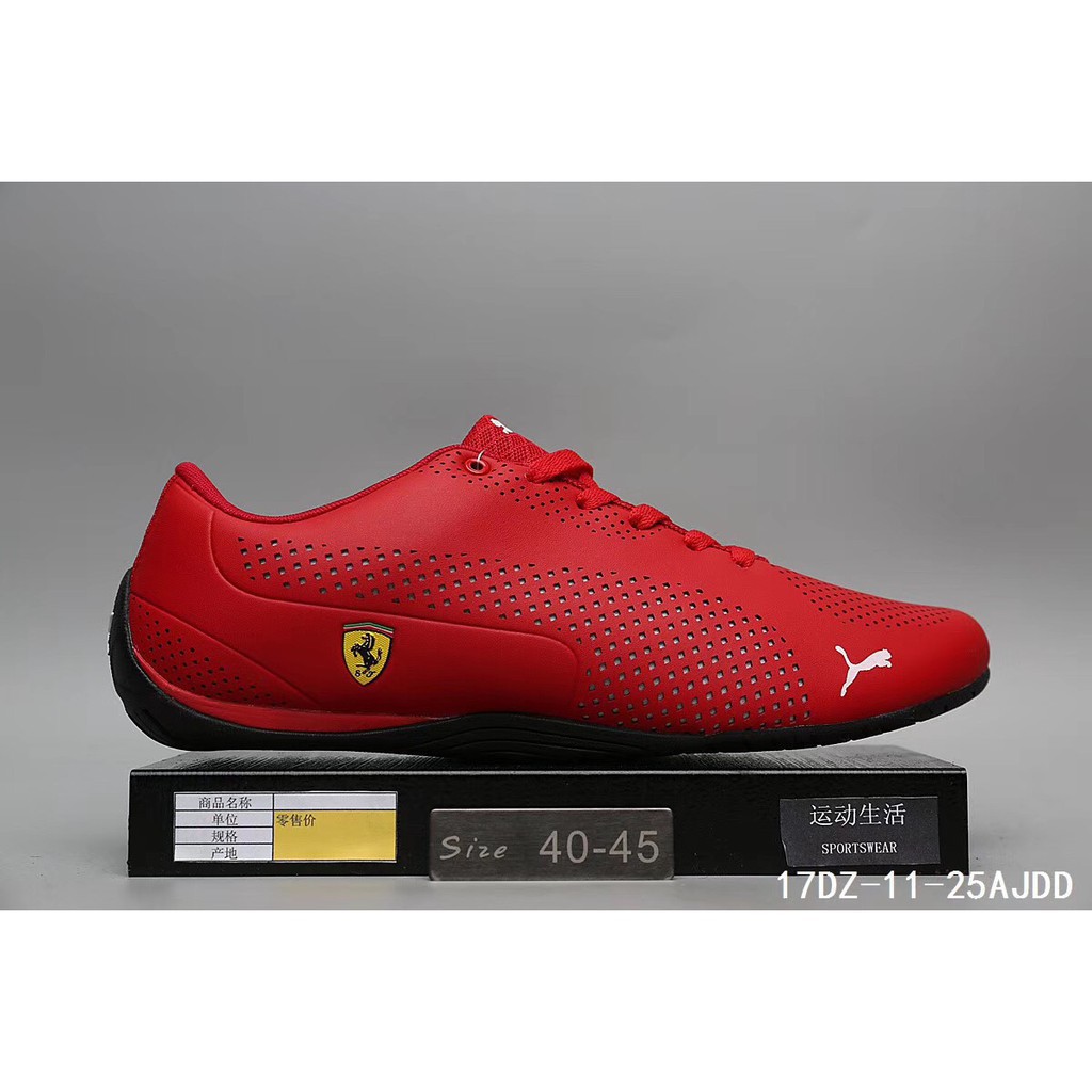 hapas 5Colors 100% Ori Puma Ferrari Racing Mens Shoes White Red Black Kasut