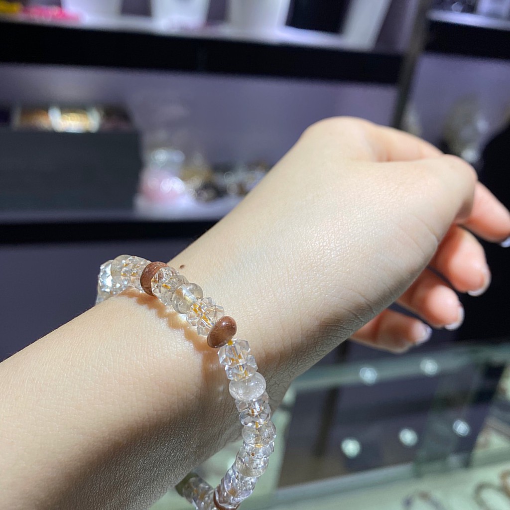 Vòng Tay Đính Đá Topaz Trắng Tự Nhiên 110875123 Cho Nữ