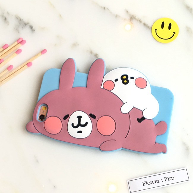 ốp lưng silicon hình thỏ dễ thương cho iphone 6/6s/i7+/ i8 + | BigBuy360 - bigbuy360.vn