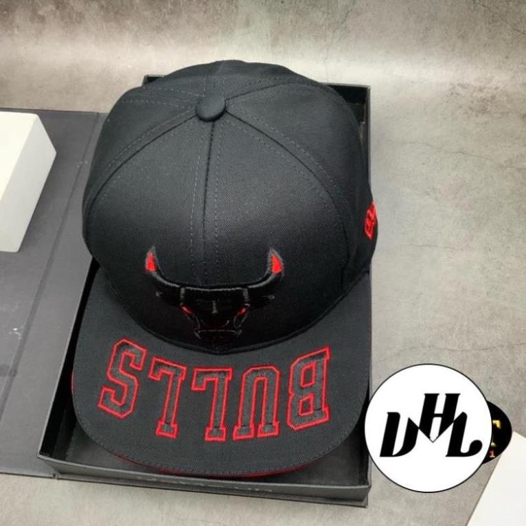 Mũ Hiphop Thể Thao Thêu BULLS NBA full tem Cao Cấp Ml B Thời Trang Cao Cấp